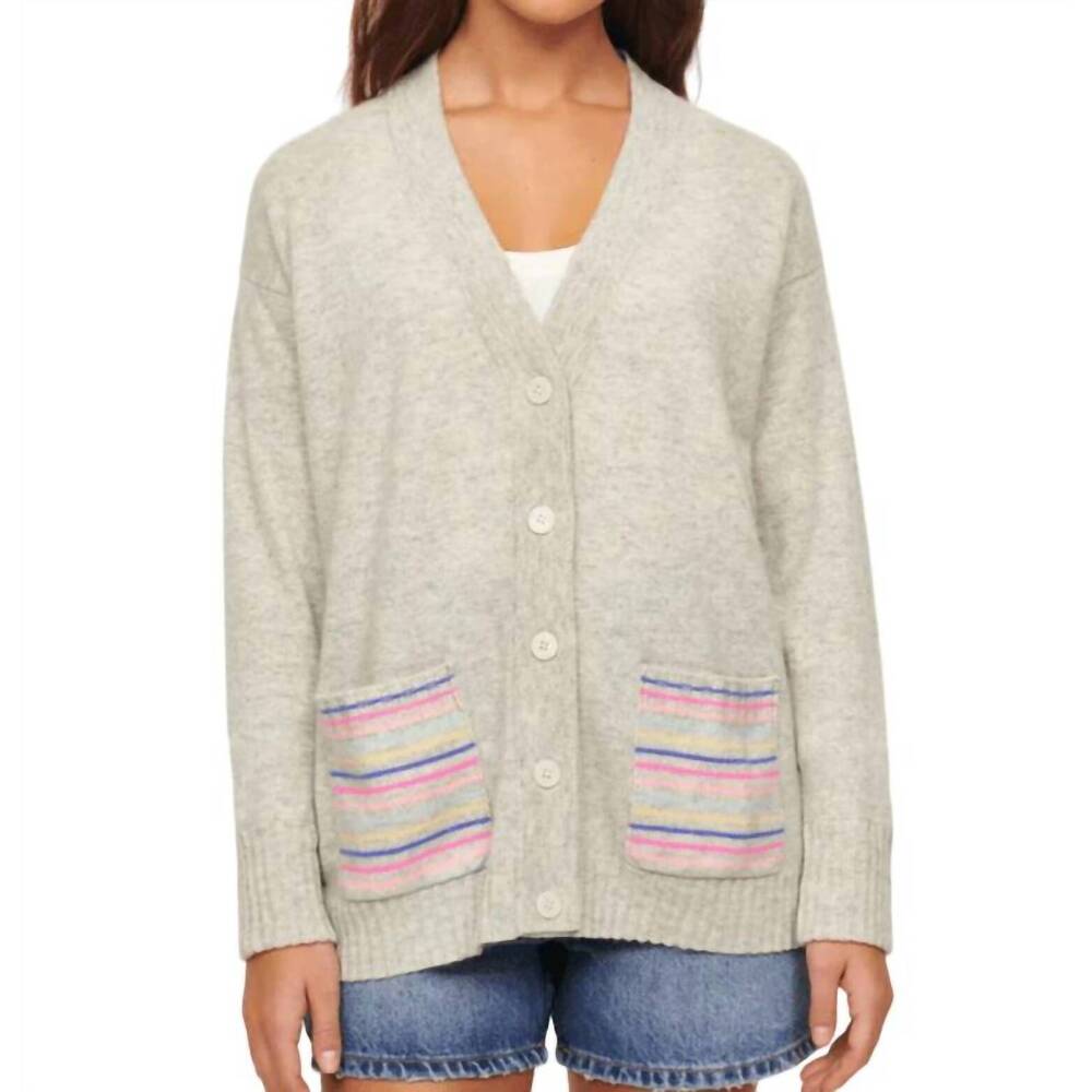 NEW &ISLA arya cardigan in pale grey